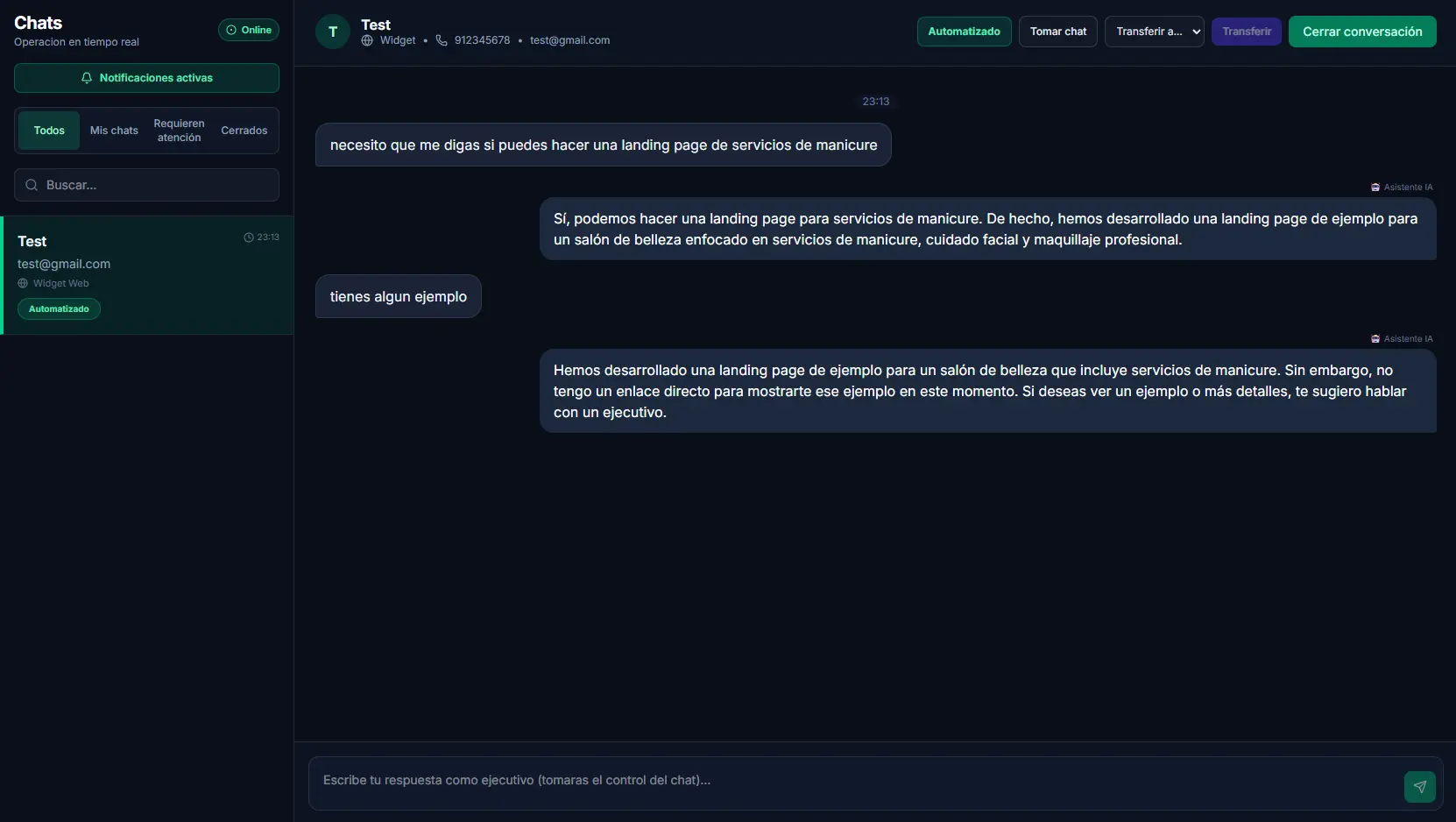 Visibilidad total en panel